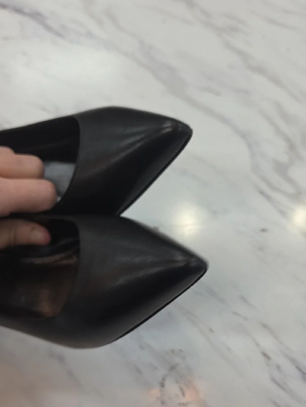Yves Saint Laurent Black Pointed Kitten Heel Pumps